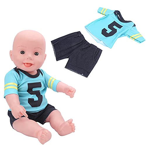 Phefop 18-Zoll-Puppenkleidung für Stoffmaterial für Kinder, Puppenkleidung Outfit, Um die Phantasie der Kinder, des neuen Jahres und der Partygeschenke zu kultivieren (QD18-049 Nr. 5 T-Suit Men) von Phefop