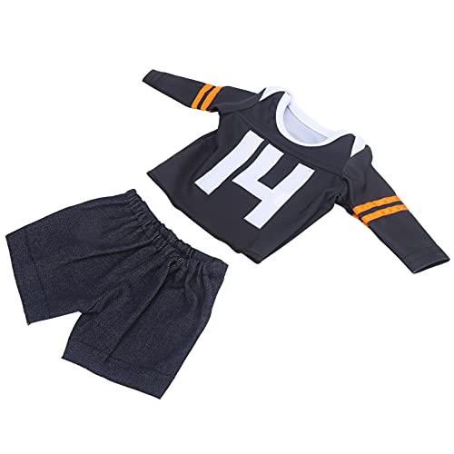 Phefop 18-Zoll-Puppenkleidung für Stoffmaterial für Kinder, Puppenkleidung Outfit, Um die Phantasie der Kinder, des neuen Jahres und der Partygeschenke zu kultivieren (QD18-080 Schwarz Nr. 14) von Phefop