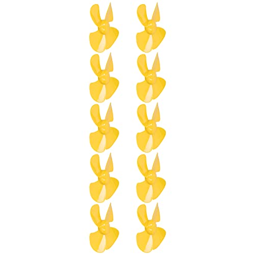 Phefop 40 Mm Starker Wind-Kunststoffpropeller für Bootsmodellbausatz für -Modellbauer-Spielzeug Weiß/Gelb (Yellow) von Phefop