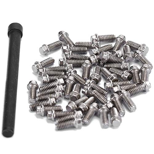 Phefop 50pcs Edelstahl RC Autorad Felgen Nabenschrauben, Hohe Härte, Druckwiderstand, 1/10 RC -Crawler -Auto, Simuliertes Aussehen Design (M2) von Phefop