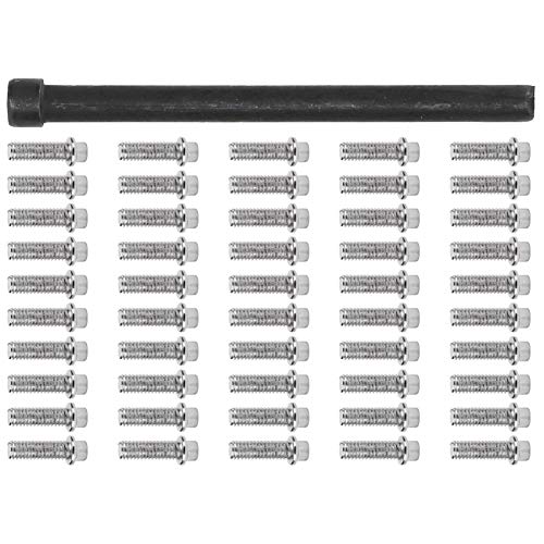 Phefop 50pcs Edelstahl RC Autorad Felgen Nabenschrauben, Hohe Härte, Druckwiderstand, 1/10 RC -Crawler -Auto, Simuliertes Aussehen Design (M2.5) von Phefop