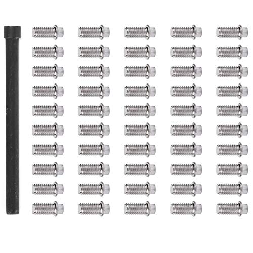 Phefop 50pcs Edelstahl RC Autorad Felgen Nabenschrauben, Hohe Härte, Druckwiderstand, 1/10 RC -Crawler -Auto, Simuliertes Aussehen Design (M3) von Phefop