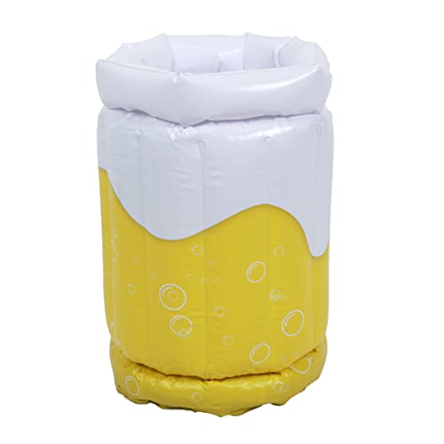 Phefop Aufblasbarer Bierkühler Langlebiger Hitzebeständiger Doppelschutz Umweltfreundliche PVC für Partys (50x30cm Eiskübel für den Außenbereich) von Phefop