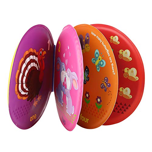 Phefop Buntes Babybuch für das Wasser von Rissen, für das frühzeitige Lernen, eine Babyparty für Säuglinge, ungiftiges EVA-Material (Zahl) von Phefop