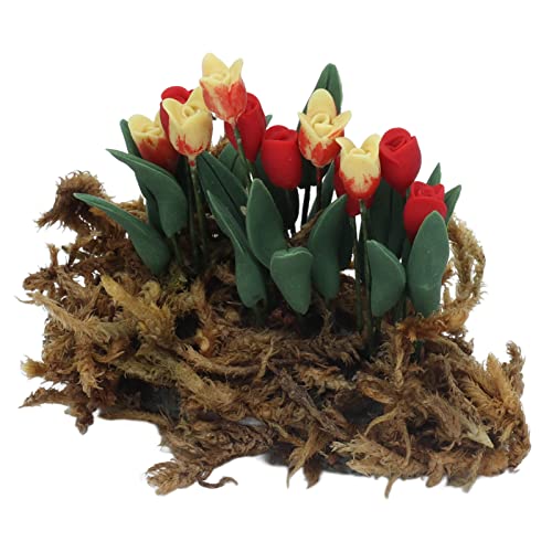 Phefop DIY Miniatur Tulip Blumen Moss Rabatt aus der Gartenlandszene von Moss für 1:12 Puppenhaus, helle Farbe, Geburtstagsgeschenke für Kinder Phefop DIY Miniatur Tulip Blumen Moss Rabatt aus der Gartenlandszene von Moss für 1:12 Puppenhaus, helle Farbe, Geburtstagsgeschenke für Kinder von Phefop