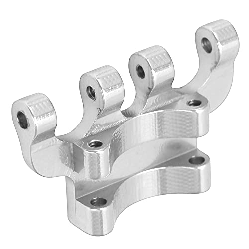Phefop Hinterachsenrahmen aus Aluminiumlegierung mit Schrauben für Axial SCX24/C10 1/24 RC Auto, verbessert Gewicht und Festigkeit [für SCX24-Besitzer] (Silber) von Phefop