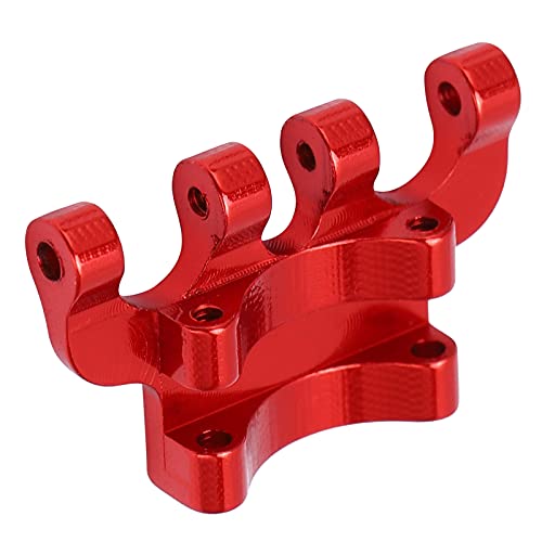 Phefop Hinterachsrahmen aus Aluminiumlegierung mit Schrauben für Axial SCX24/C10 1/24 RC Auto, verbessert Gewicht und Festigkeit [für SCX24-Besitzer] (rot) von Phefop