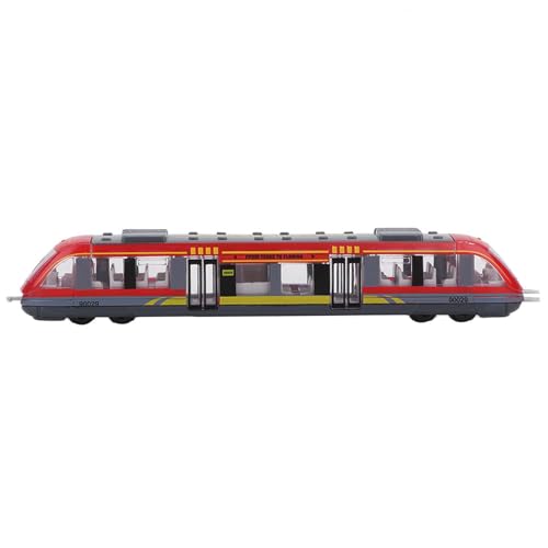 Phefop Hochgeschwindigkeits -Lotomotive -Spielzeug, Weiße Eisenbahn - Hochgeschwindigkeits -Spielzeugauto mit Verknüpfter Eisenbahn - Passagierflotte für Mädchen Kleinkinder Im Alter (Rot) von Phefop
