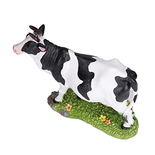 Phefop Lebendige Kuhmodellharz -Figur für Desktop -Gartendekoration, für Partyversorgungen oder Kuchentopper, 8,7x6.7in von Phefop