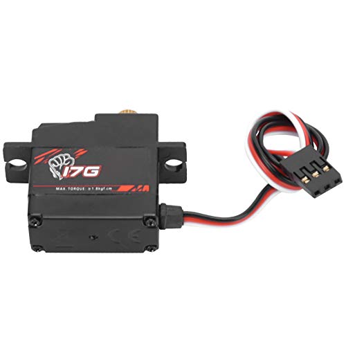 Phefop Metallgetriebe-Digitalservo Hochgeschwindigkeits-Metallservo für 1/18 RC-Hochgeschwindigkeitsauto, Starrflügelflugzeug, Schwarz, 17G Phefop Metallgetriebe-Digitalservo Hochgeschwindigkeits-Metallservo für 1/18 RC-Hochgeschwindigkeitsauto, Starrflügelflugzeug, Schwarz, 17G von Phefop