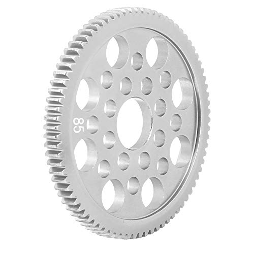 Phefop Metallgetriebemotor RC-Autozubehör Langlebiges Material Hohe Festigkeit für RC Auto 1:10 S CS R31 SCX10, 85T Silbergetriebe für Fans (85T) von Phefop