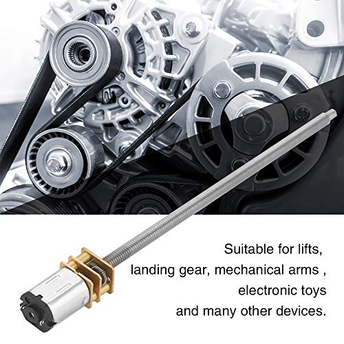 Phefop Motoreduktor N20 mit Langer M4 -Ausgangsböschung (6 V 400 U/min) von Phefop