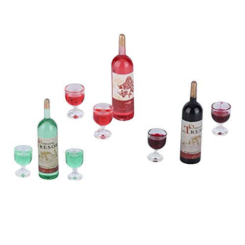 Phefop Puppe Mini Weinflaschen Dekoration Puppenhaus Glas Realistisches Material Miniatur Gesundes Material für Puppenhaus Mini Klasse von Wein Banter Play Game Phefop Puppe Mini Weinflaschen Dekoration Puppenhaus Glas Realistisches Material Miniatur Gesundes Material für Puppenhaus Mini Klasse von Wein Banter Play Game von Phefop