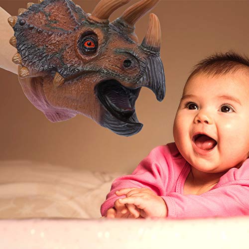 Phefop Puppe mit einem simulierten Plastiktier, Vivid Aussehen Simulation, Nicht -toxisches Material, Wunderbar für Kinder (Tyrannosaurus Rex Dragon Head) von Phefop