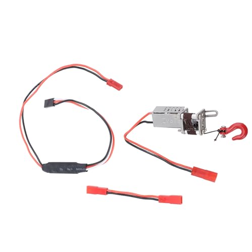 Phefop RC Car Metal Winnch, RC Car Electric Winch Set, Aluminiumlegierung, Eisen Simuliertes Design für WPL, MN 1/12 14 16 Crawler Phefop RC Car Metal Winnch, RC Car Electric Winch Set, Aluminiumlegierung, Eisen Simuliertes Design für WPL, MN 1/12 14 16 Crawler von Phefop