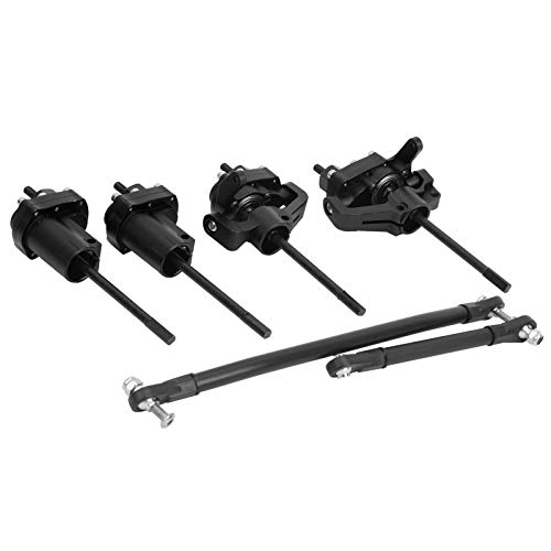 Phefop RC Hinterachsen-Set aus Aluminiumlegierung mit extremer Bodendistanz für RC Axial SCX10 II 90046 90047, geeignet für Heimwerker (schwarz) von Phefop