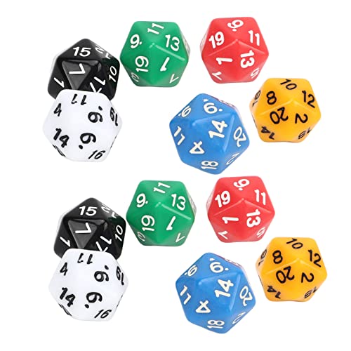 Phefop Unterrichten von 20 Sempty -Kunststoffwürfeln für Brettspiele, 6 Farben Mathematikwürfel für und Digitale Unterrichtsszenarien von Phefop