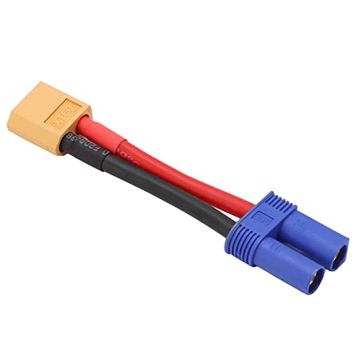 Phefop XT60 Bis EC5 -Kabel, Langlebiger 12AWG RC -Male Bis Weibliches Kabel mit Sicherem Anschluss, für RC -Automodell, Flugzeugmodell Phefop XT60 Bis EC5 -Kabel, Langlebiger 12AWG RC -Male Bis Weibliches Kabel mit Sicherem Anschluss, für RC -Automodell, Flugzeugmodell von Phefop