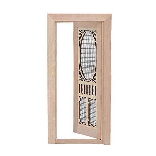 Puppenhaus Moskitonetz für Tür Birke Mini Modell Möbel Wohnkultur Finish für Puppen 1:12, Qun2etgr6z von Phefop