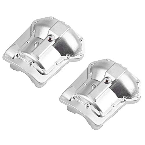 RC-Achsengehäuse Set aus Metall für Vorderachsen 1/10, innovatives Aussehen für RC Raupenfahrer, Metall/Silber, 2 Stück (Silber) von Phefop