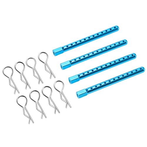 RC-Auto-Gehäusesäule aus Aluminiumlegierung, langlebig, mit R-Stiften für HSP 94102 94122 94103 94123 1/10, Autozubehör, Modell (blau) von Phefop
