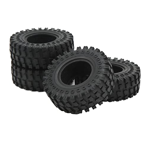 RC-Gummireifen 1,25 Zoll für AXIAL 1/24 SCX24, hervorragende Leistung für FMS 1/24 FCX24, Schwarz, 4 Stück RC Zubehör RC-Gummireifen 1,25 Zoll für AXIAL 1/24 SCX24, hervorragende Leistung für FMS 1/24 FCX24, Schwarz, 4 Stück RC Zubehör von Phefop