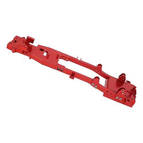 RC Metallrahmen Upgrade-Teil Langlebiges Präzisionsbearbeitetes Auto Modell WPL D12 1/10 RC (Rot) von Phefop