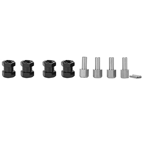 RC -rad -hex Controller-Adapter für D90 AX10 CC01 SCX10 F350, Übertragungsadapter aus langlebigem Metall -RC -RC -hex für erweiterte Simulationssignale, geeignet für Lüfter, 4 Stück (BLACK) von Phefop