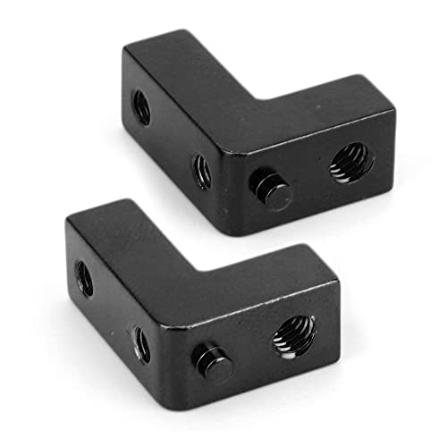 RGT 136100 1/10 RC Servo-Halterung aus Aluminiumlegierung, leicht und langlebig, 2 Stück für RC-Sammler (Schwarz 680023BL) von Phefop