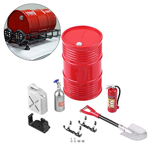 Simulationswerkzeug-Set Inklusive Schaufel, Öltank, Kraftstofftank, Feuerlöscher für RC-Car-Enthusiasten, Modellauto-Liebhaber (Stil C) von Phefop