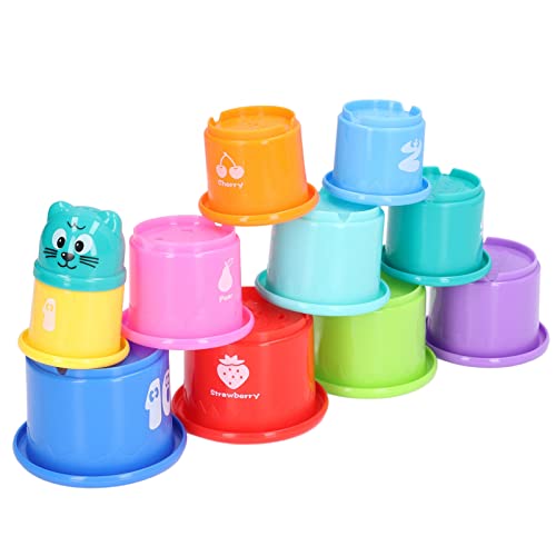 Stapelbare Becher für Kinder, Spielzeug mit Zahlen, zum Lernen von Früchten, Lernbad für Spielgruppen, Material Kunststoff Stapelbare Becher für Kinder, Spielzeug mit Zahlen, zum Lernen von Früchten, Lernbad für Spielgruppen, Material Kunststoff von Phefop