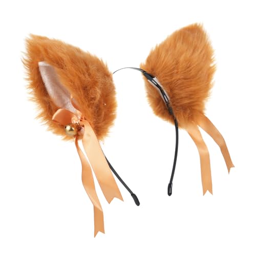 Süße Tierische Ohren Haare, Helle Farben Animal Headwear Hair Hoop für Partys, Tanzkostüme, Schulfestivals (Kamel & Beige & Kamel) von Phefop