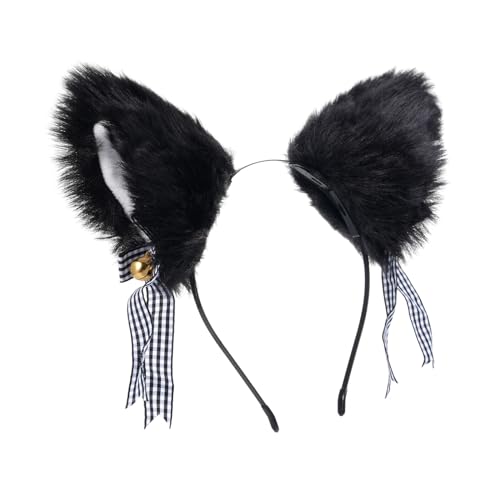 Süße Tierische Ohren Haare, Helle Farben Animal Headwear Hair Hoop für Partys, Tanzkostüme, Schulfestivals (Schwarz & Weiß und Schwarzweiß) von Phefop