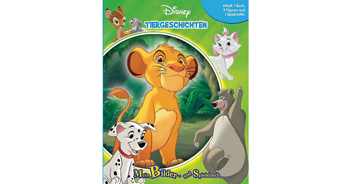 Buch - Disney Tiergeschichten, Spielbuch + Spielfiguren + Spielmatte von Phidal Publishing