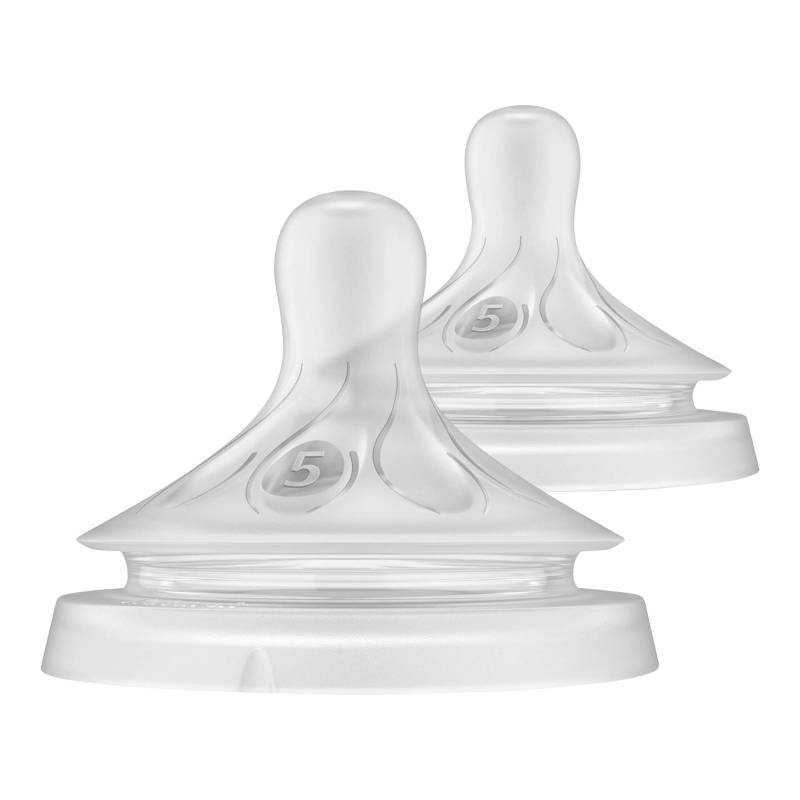 Philips Avent 2er-Pack Natural Response Sauger, Silikon, Stufe 5, ab 6M von Philips Avent