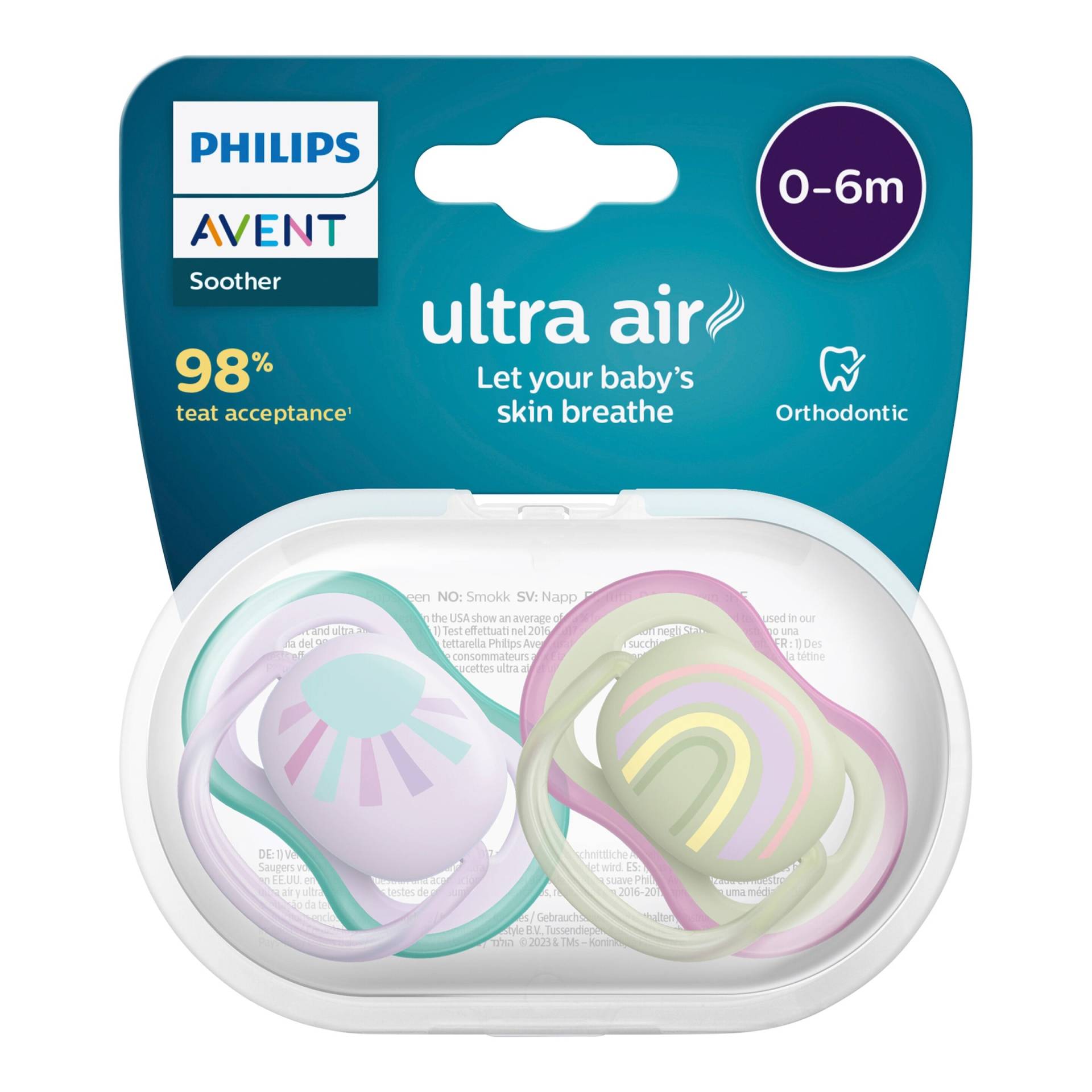 Philips Avent 2er-Pack Schnuller ultra air, 0-6M von Philips Avent