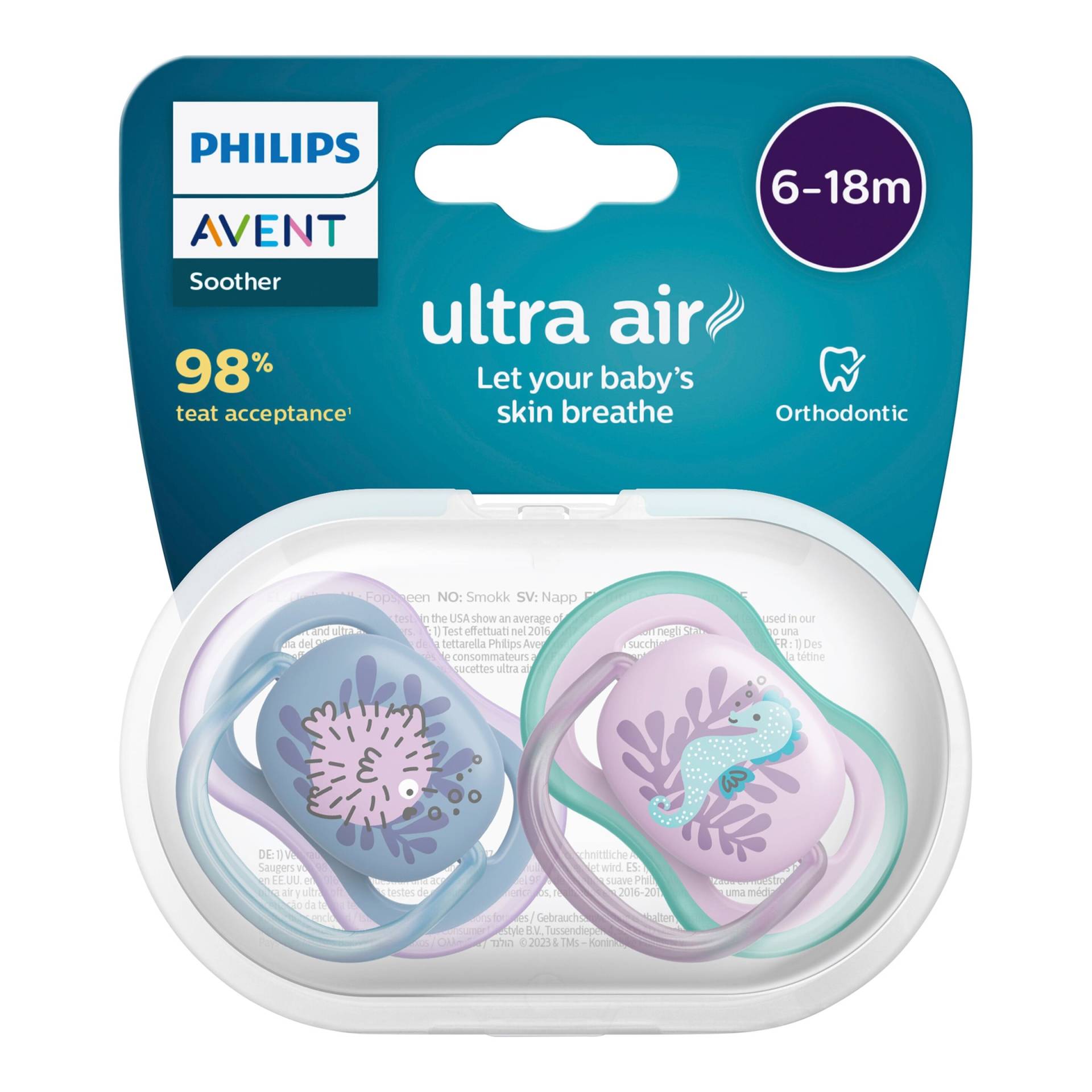 Philips Avent 2er-Pack Schnuller ultra air, 6-18M von Philips Avent