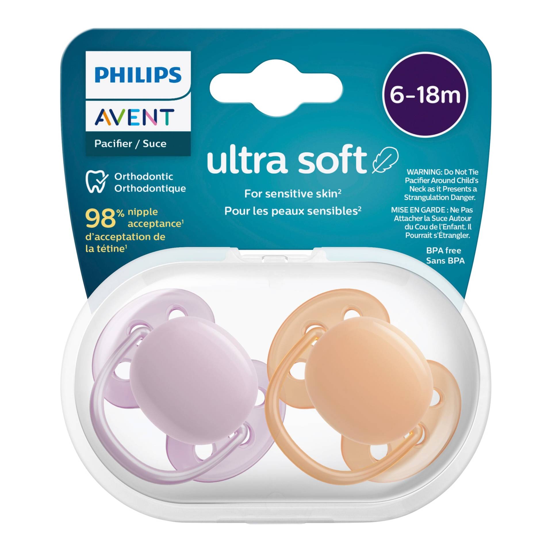 Philips Avent 2er-Pack Schnuller ultra soft, 6-18M Philips Avent 2er-Pack Schnuller ultra soft, 6-18M von Philips Avent