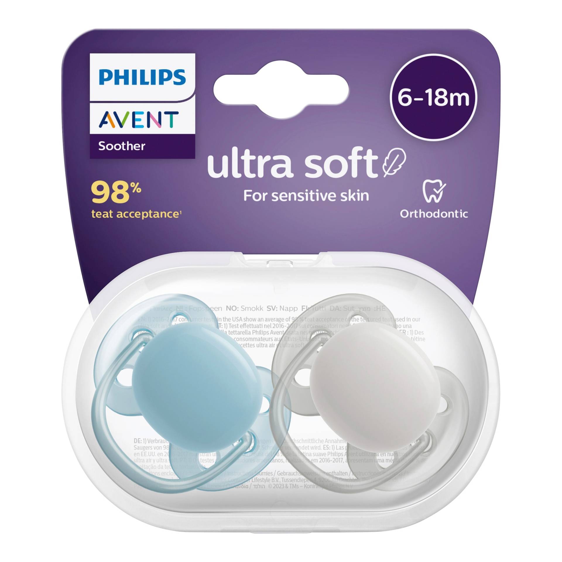 Philips Avent 2er-Pack Schnuller ultra soft, 6-18M Philips Avent 2er-Pack Schnuller ultra soft, 6-18M von Philips Avent