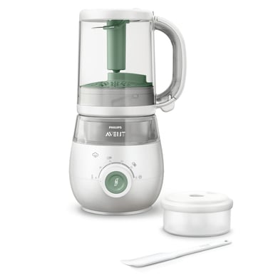 Philips Avent 4-in-1 Babynahrungszubereiter Dampfgarer und Mixer SCF885/01 in grün von Avent