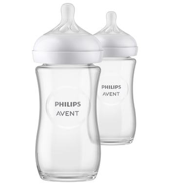 Philips Avent Babyflasche SCY933/02 Natural Response aus Glas 240 ml 2 Stück von Philips Avent