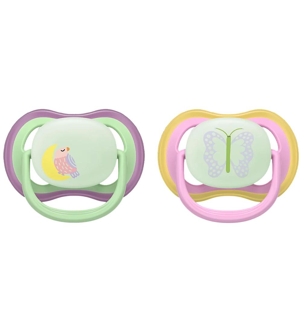 Philips Avent Leuchtende Schnuller - 2er-Pack - Ultra Air - Rosa - Philips Avent - 6-18 mt - Schnuller von Philips Avent