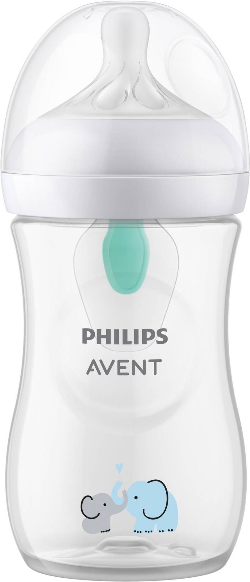 Philips Avent Natural Response Babyflasche 260 ml, Airfree, Elefant Deco von Philips Avent