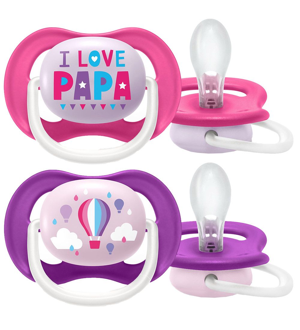 Philips Avent Schnuller - 2er-Pack - Ultra Air - Rosa/Lila m. Pr - Philips Avent - One Size - Schnuller Philips Avent Schnuller - 2er-Pack - Ultra Air - Rosa/Lila m. Pr - Philips Avent - One Size - Schnuller von Philips Avent