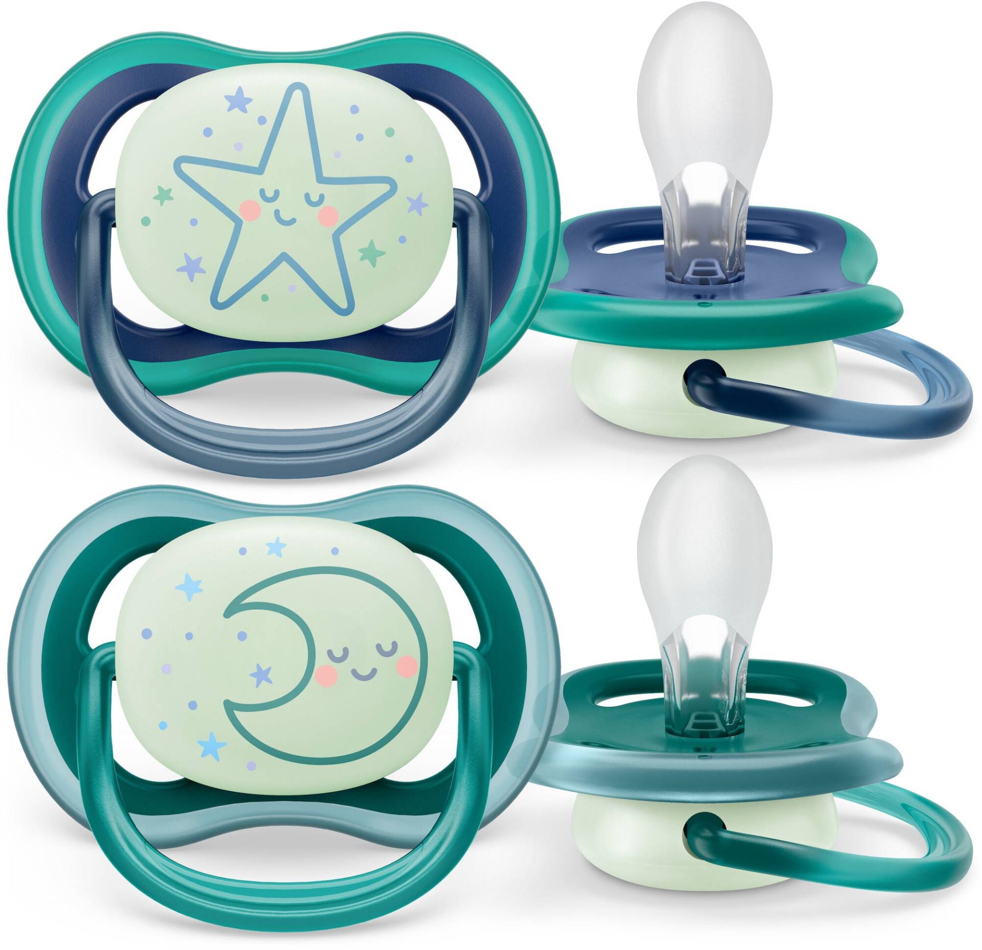 Philips Avent Ultra Air Night Schnuller 2er-Pack 6-18m, Grün/Blau Philips Avent Ultra Air Night Schnuller 2er-Pack 6-18m, Grün/Blau von Philips Avent