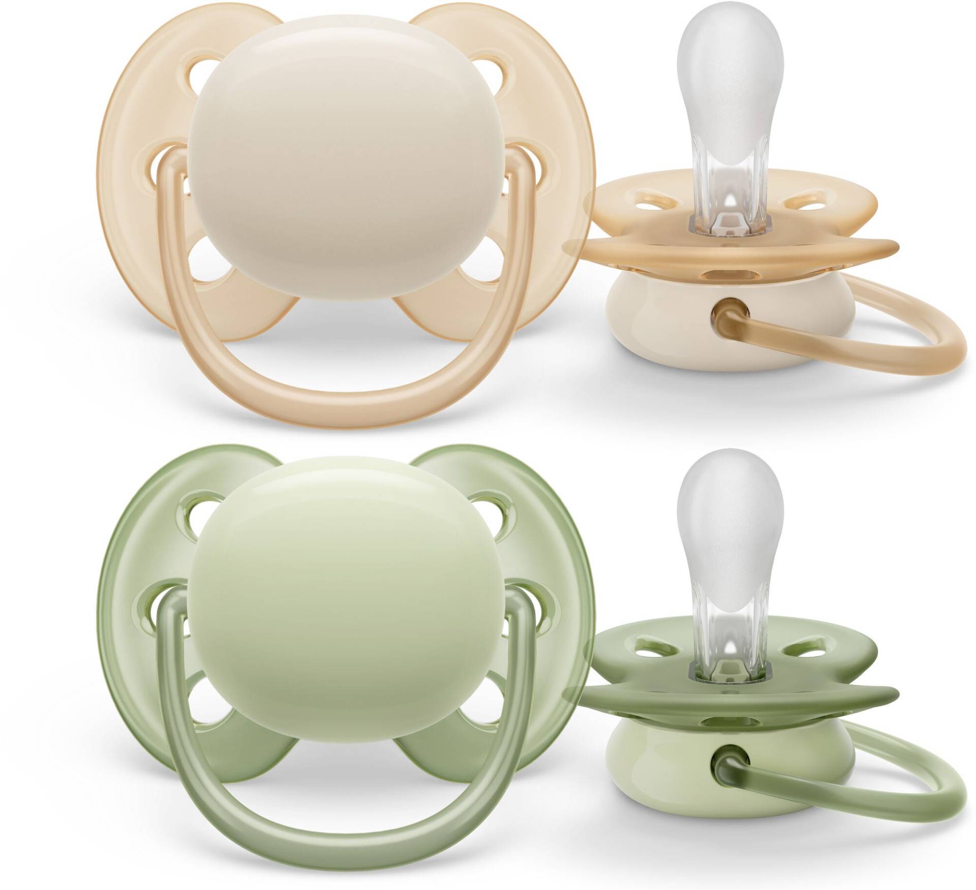 Philips Avent Ultra Soft Schnuller 0-6m 2er-Pack, Grün/Braun Philips Avent Ultra Soft Schnuller 0-6m 2er-Pack, Grün/Braun von Philips Avent
