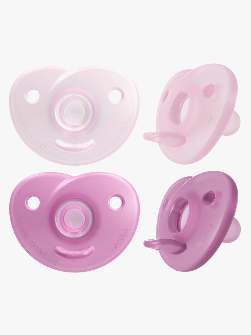 Philips Avent Soothie Schnuller 0–6m 2er-Pack, Rosa/Hellrosa Philips Avent Soothie Schnuller 0–6m 2er-Pack, Rosa/Hellrosa von Philips