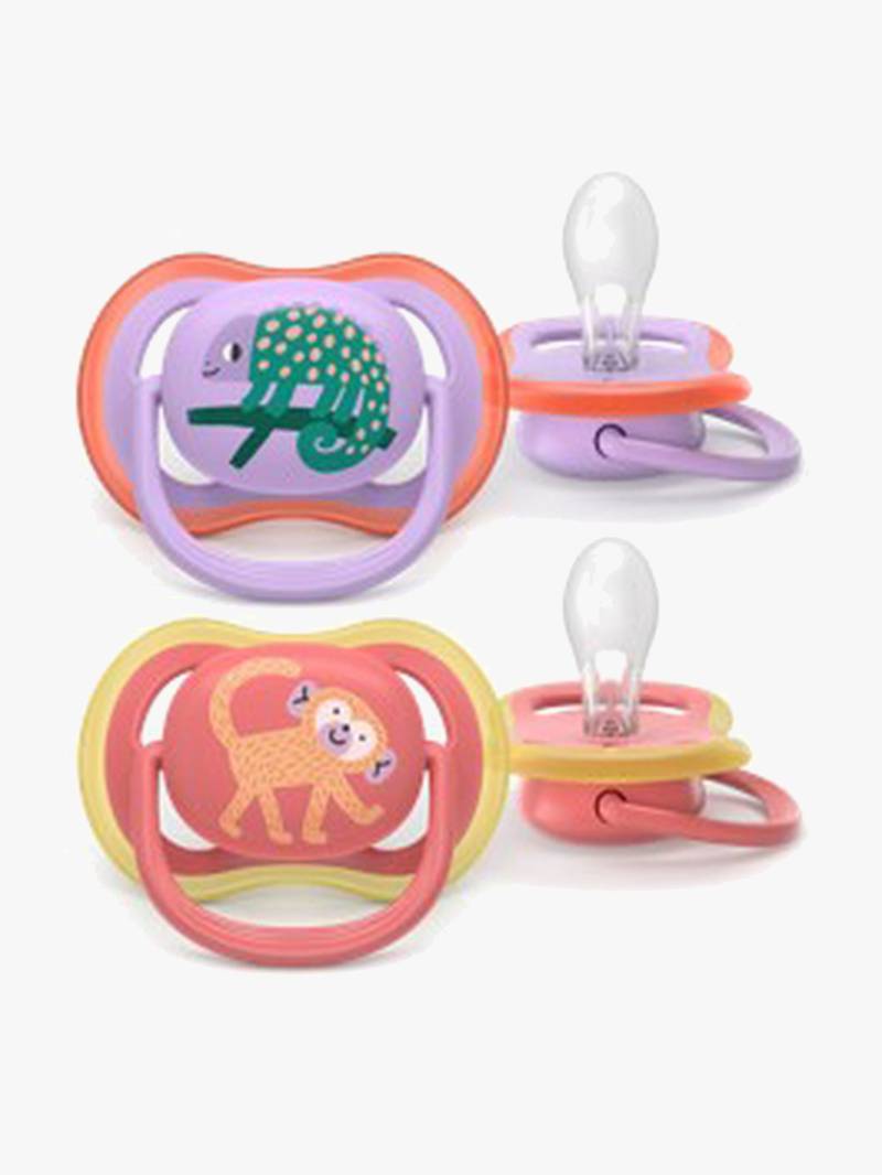 Philips Avent Ultra Air Schnuller 18m+ 2er-Pack, Rot/Lila Philips Avent Ultra Air Schnuller 18m+ 2er-Pack, Rot/Lila von Philips