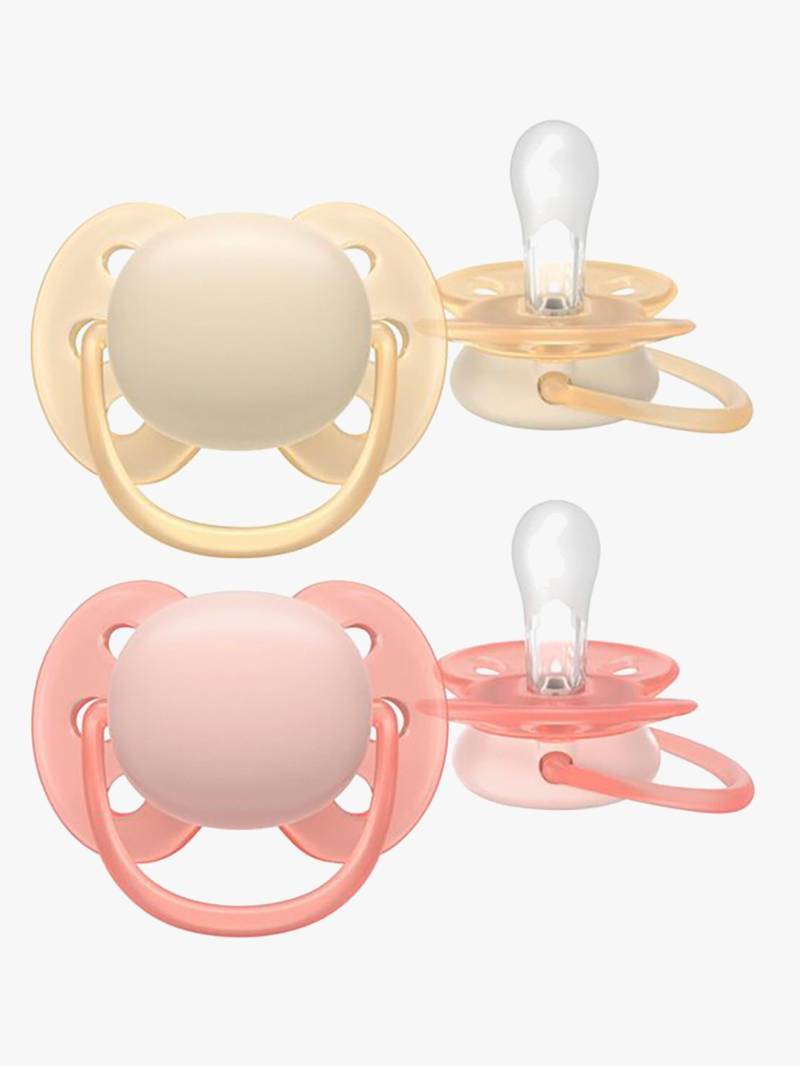 Philips Avent Ultra Soft Schnuller 0–6m 2er-Pack, Gelb/Orange Philips Avent Ultra Soft Schnuller 0–6m 2er-Pack, Gelb/Orange von Philips