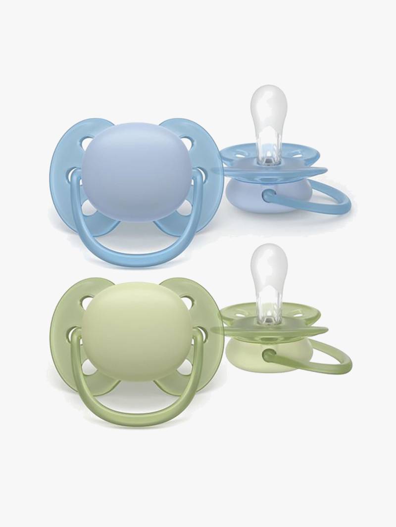 Philips Avent Ultra Soft Schnuller 0–6m 2er-Pack, Grün/Blau Philips Avent Ultra Soft Schnuller 0–6m 2er-Pack, Grün/Blau von Philips